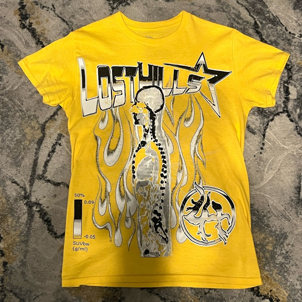 Lost Hills Skeleton Flames Small Tee